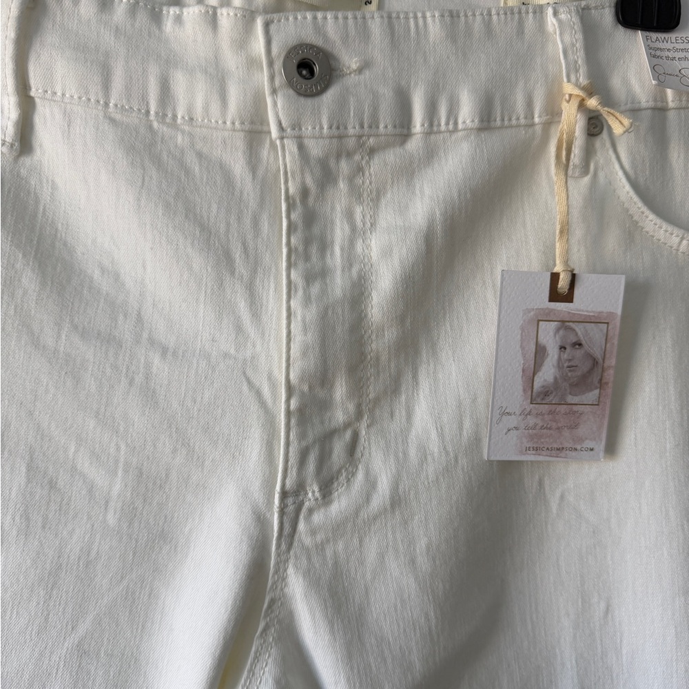 NWT Jessica Simpson Plus Size Super Skinny White Jeans 20W Flawless Flex Stretch - Picture 4 of 14